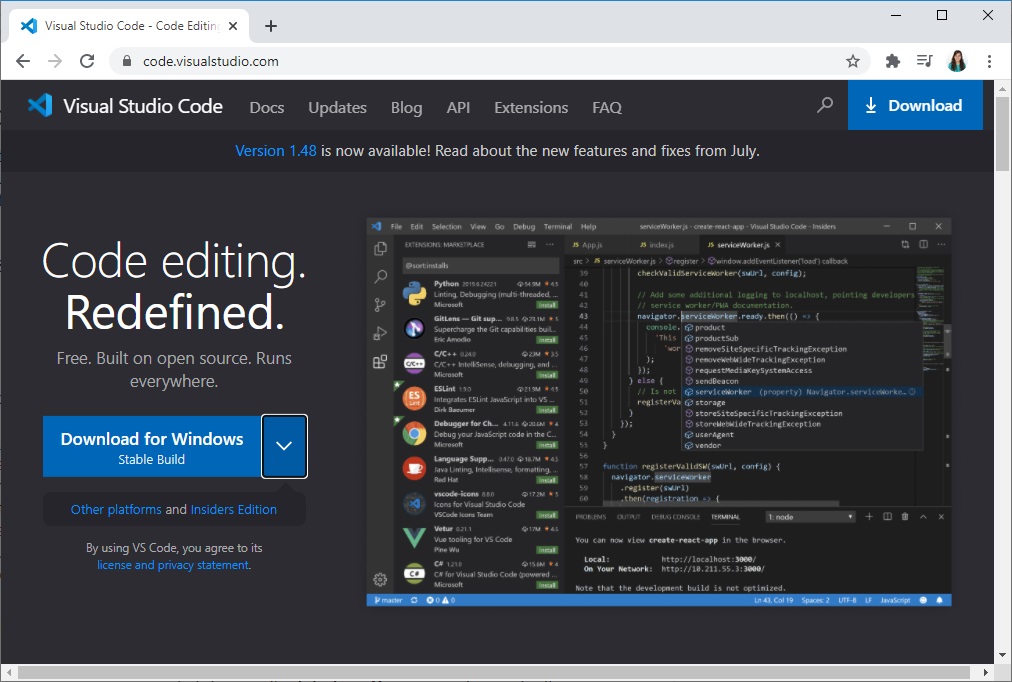 1 Download VS Studio Code
