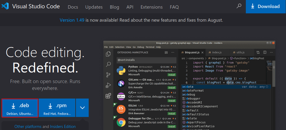 3 Getting Started VS Code PlatformIO IDE ESP32 ESP8266 downloading VS Code Linux Ubuntu