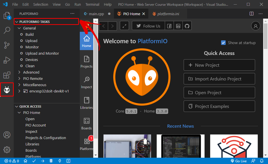 PlatformIO Tasks