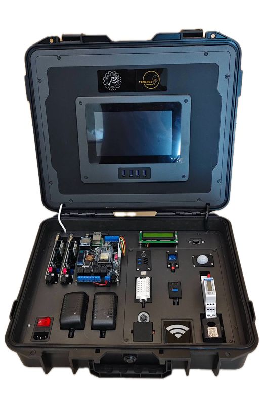 A black case with electronic components AI-generated content may be incorrect.