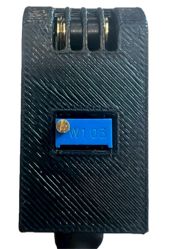 A black rectangular object with a blue rectangular object AI-generated content may be incorrect.